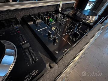 Consolle 2 CDJ350 1 Mixer MDJ350 d flycase