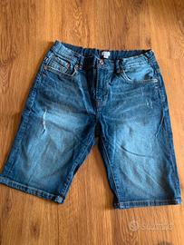 Pantaloncini jeans corti denim 13 14 164 ragazzo