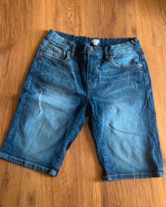 Pantaloncini jeans corti denim 13 14 164 ragazzo
