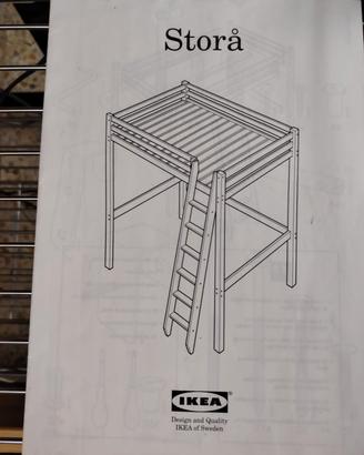 Letto a soppalco una piazza e mezzo IKEA Storå 