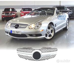 GRIGLIA MERCEDES CLASSE SL R230 01-08 CROMATA NERA