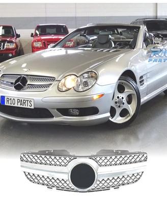 GRIGLIA MERCEDES CLASSE SL R230 01-08 CROMATA NERA