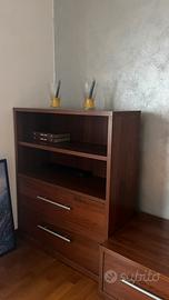 Mobile arredamento effetto noce IKEA