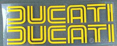2 adesivi giallo Ducati 
