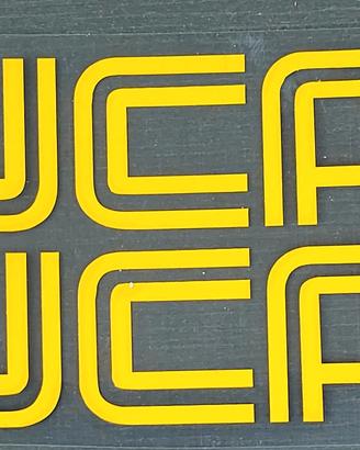 2 adesivi giallo Ducati 