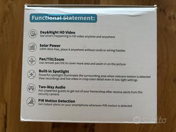 SEHMUA DL201 Telecamera Wi-Fi Esterno, 2K 360°