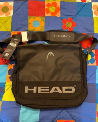 Borsa Tracolla HEAD Messenger Bag - Nuova - Nero