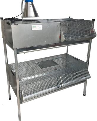 Gabbia Riscaldata Allevatrice + Gabbia Svezzamento