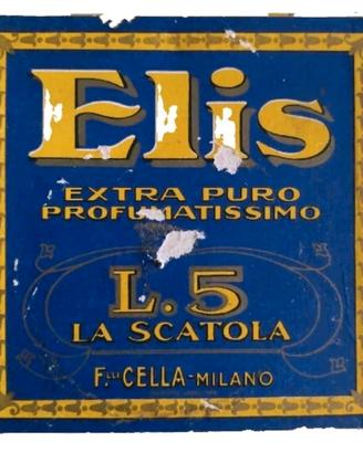 Antica scatolina Cartone L.5 F.Lli Cella Milano El