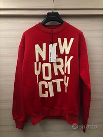 Felpa Jeremy Jean rossa con stampa “New York”.