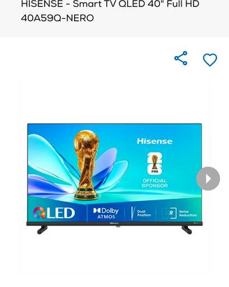 HISENSE - Smart TV QLED 40" Full HD 40A59Q-NERO