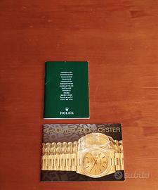 ROLEX , Libretto istruzioni/ Certificato cronometr