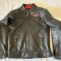 Giacca moto in pelle traforata Harley Davidson