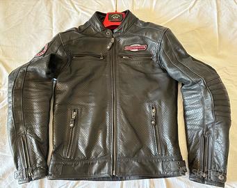 Giacca moto in pelle traforata Harley Davidson