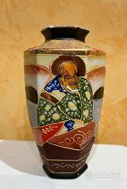 Vaso Giapponese vintage in porcellana Satsuma