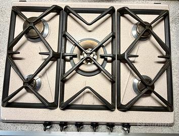 Piano corrura Smeg 5 fuochi 70 cm color avena