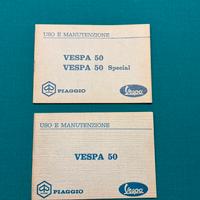 Libretti uso manutenzion vespa 50 50 Special nuovi
