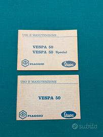 Libretti uso manutenzion vespa 50 50 Special nuovi