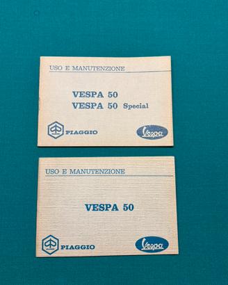Libretti uso manutenzion vespa 50 50 Special nuovi