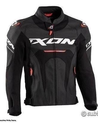 IXON Giacca Moto Pelle Jackal Uomo - Rosso -