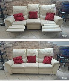 set divano 3 posti relax +poltrona