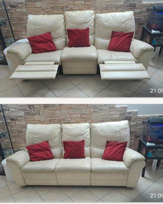 set divano 3 posti relax +poltrona