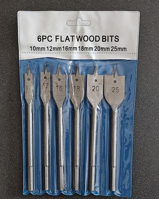 Sei punte mecchie frese piatte per legno e PVC