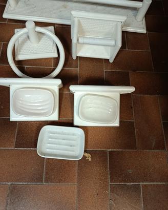 accessori bagno in rattan