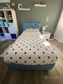Letto singolo con contenitore 