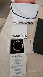 bracciale rigido pandora oro rosa nuovo 