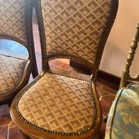 4 sedie imbottite legno