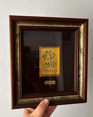 decorativo con placchetta in foglia d'oro