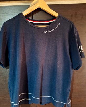 T-shirt blu scuro EA7 Emporio Armani 100% cotone