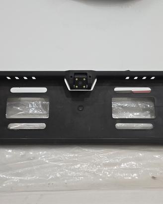 porta targa con led e telecamera