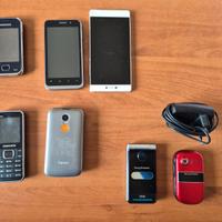 Set di cellulari funzionanti e non funzionanti