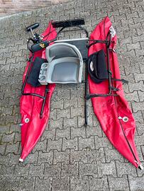 Pontoon Belly Boat Fish Cat e motore elettrico