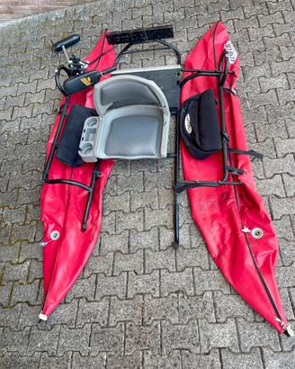 Pontoon Belly Boat Fish Cat e motore elettrico