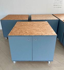 Mobile negozio con ante e ruote