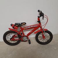 Bicicletta bimbo 14 pollici 3-6 anni rossa