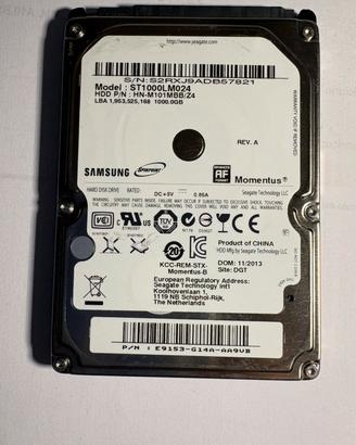 Hard Disk 1TB 2,5” SATA Samsung ST1000LM024 testat