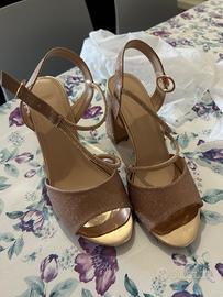 Scarpe con tacco champagne