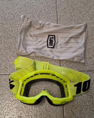 Maschera 100% Strata 2 FLUO, MTB e Cross, Taglia L
