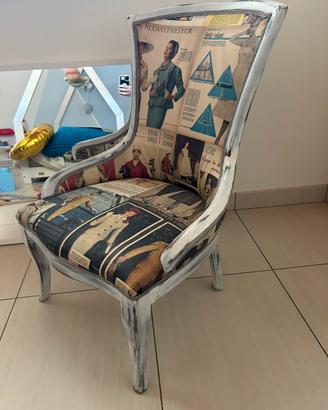Poltroncina francese bassa
