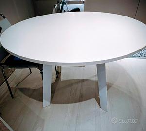 Tavolo rotondo bianco allungabile 