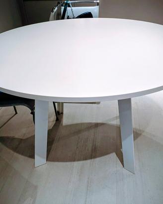Tavolo rotondo bianco allungabile 