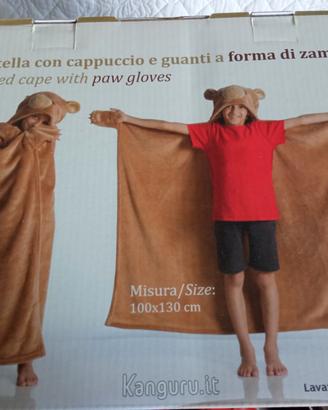 Mantella guanti e cappuccio Kanguru e tappetino