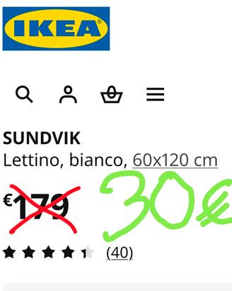culla lettino bambini bianco - sundvik ikea