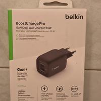 Caricatore rapido Belkin GaN 65W doppio USB-C