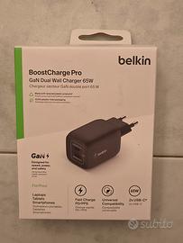Caricatore rapido Belkin GaN 65W doppio USB-C