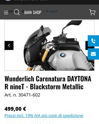 Carenatura / Cupolino wunderlich BMW R nine t 